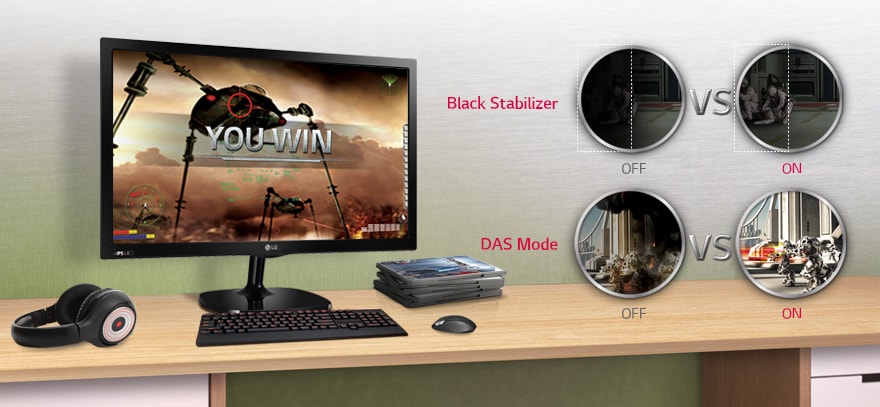 Mode stabilisateur noir et & DAS (Dynamic Action Sync)